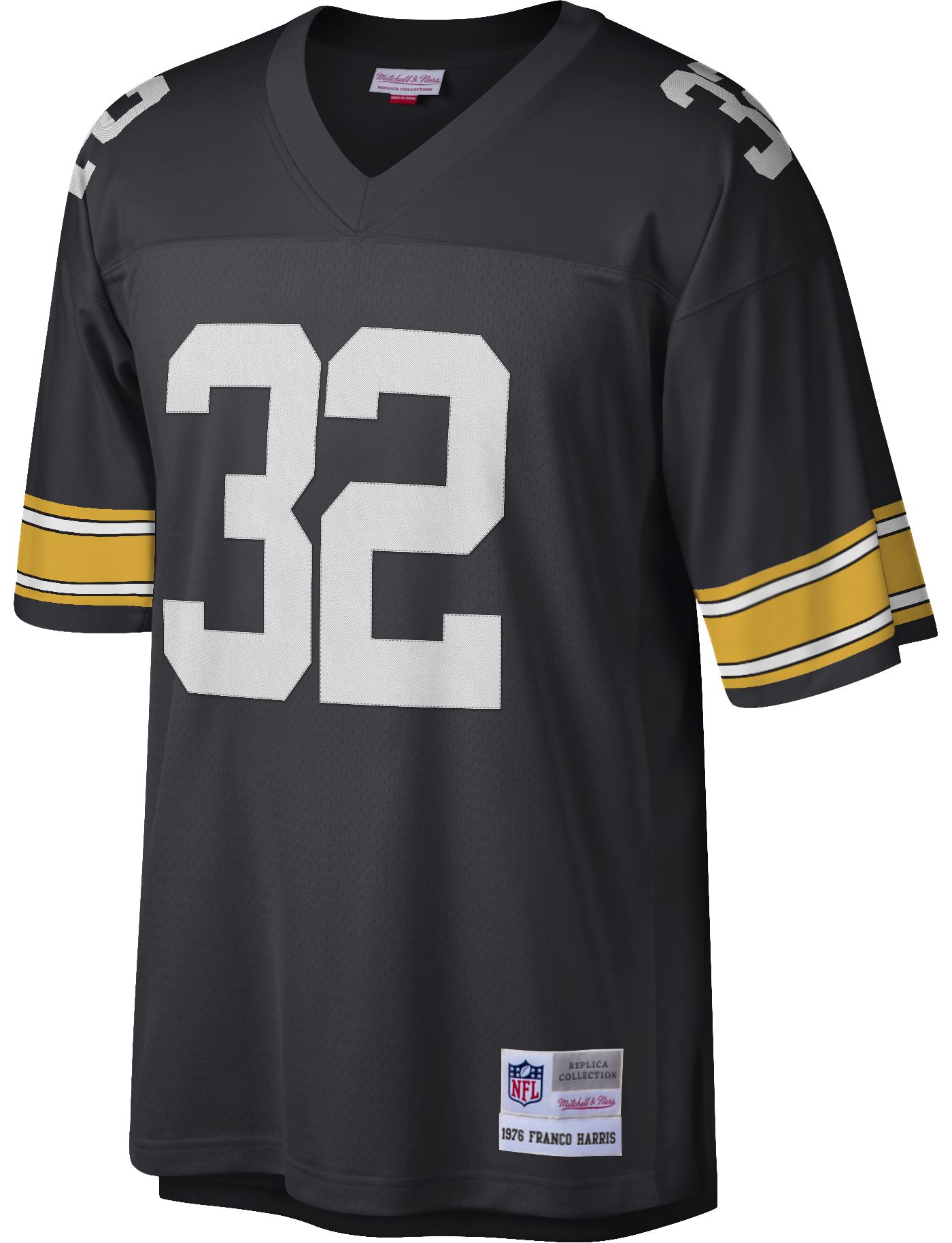 Mitchell & offers Ness Men’s Pittsburgh Steelers Throwback Jersey; Black & Gold