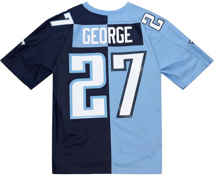 Men's Mitchell & Ness Eddie George Navy Tennessee Titans 1999 Legacy Replica Jersey