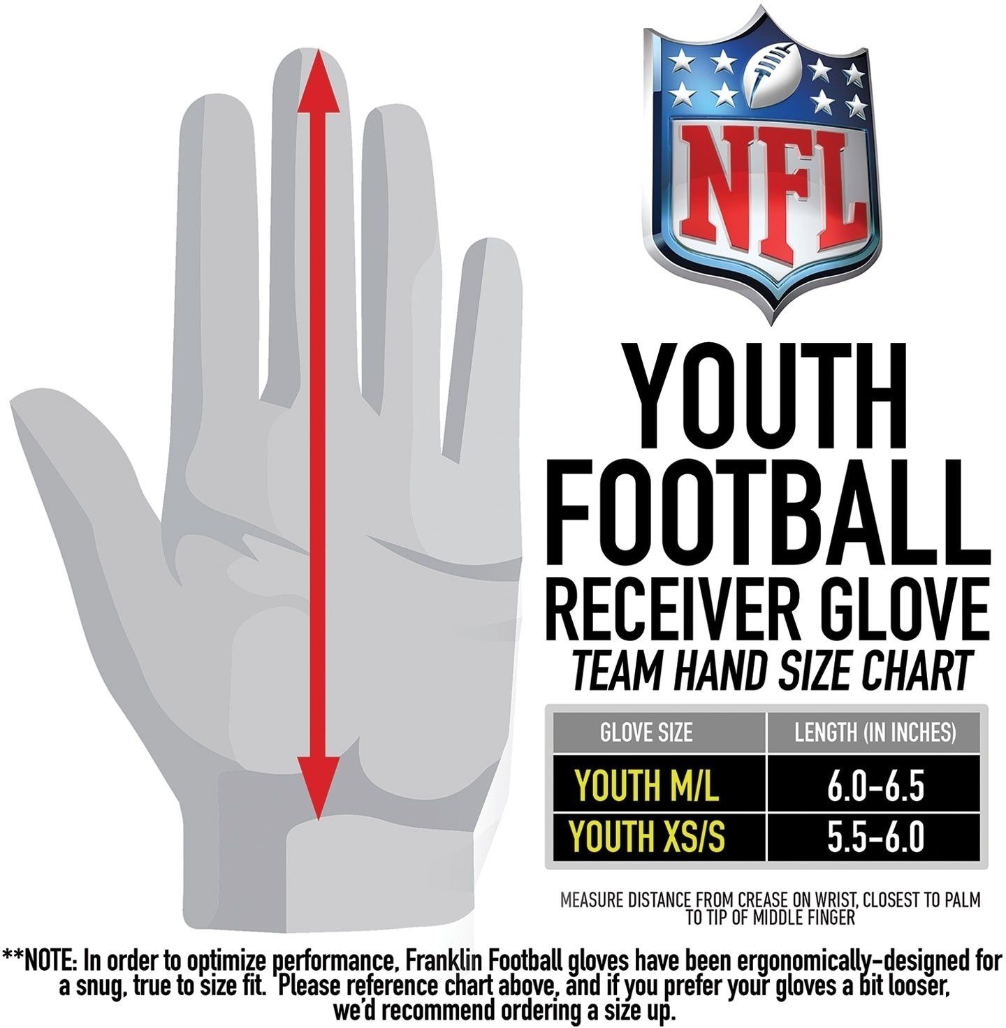 Franklin New York Jets Receiver Gloves product image