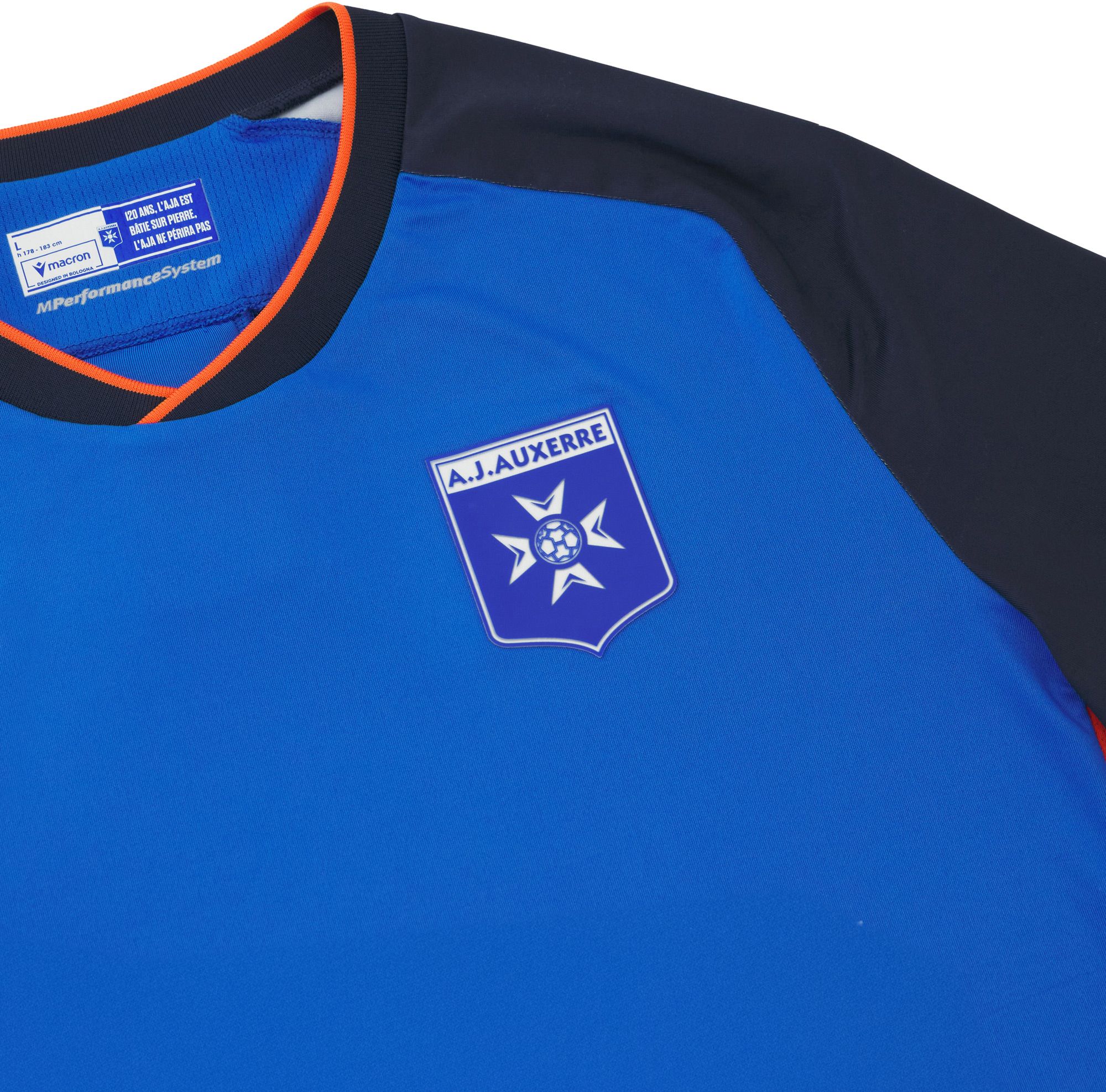 Macron Adult Auxerre 2025 Blue Third Authentic Jersey product image