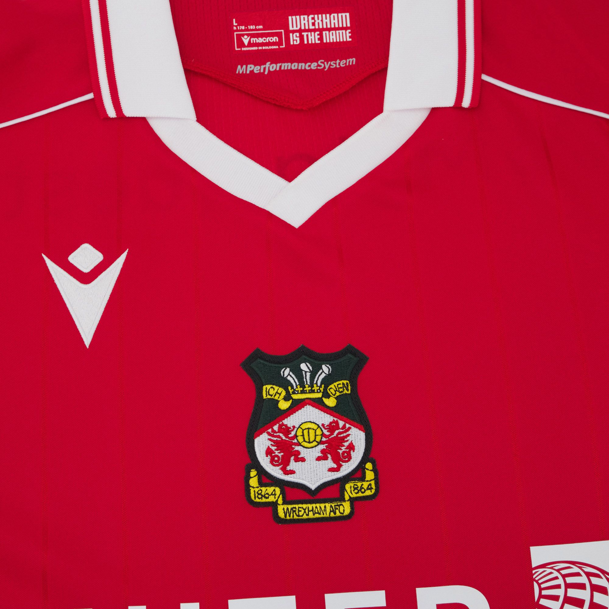 Macron Adult Wrexham 2025 Red Home Authentic Long Sleeve Jersey product image
