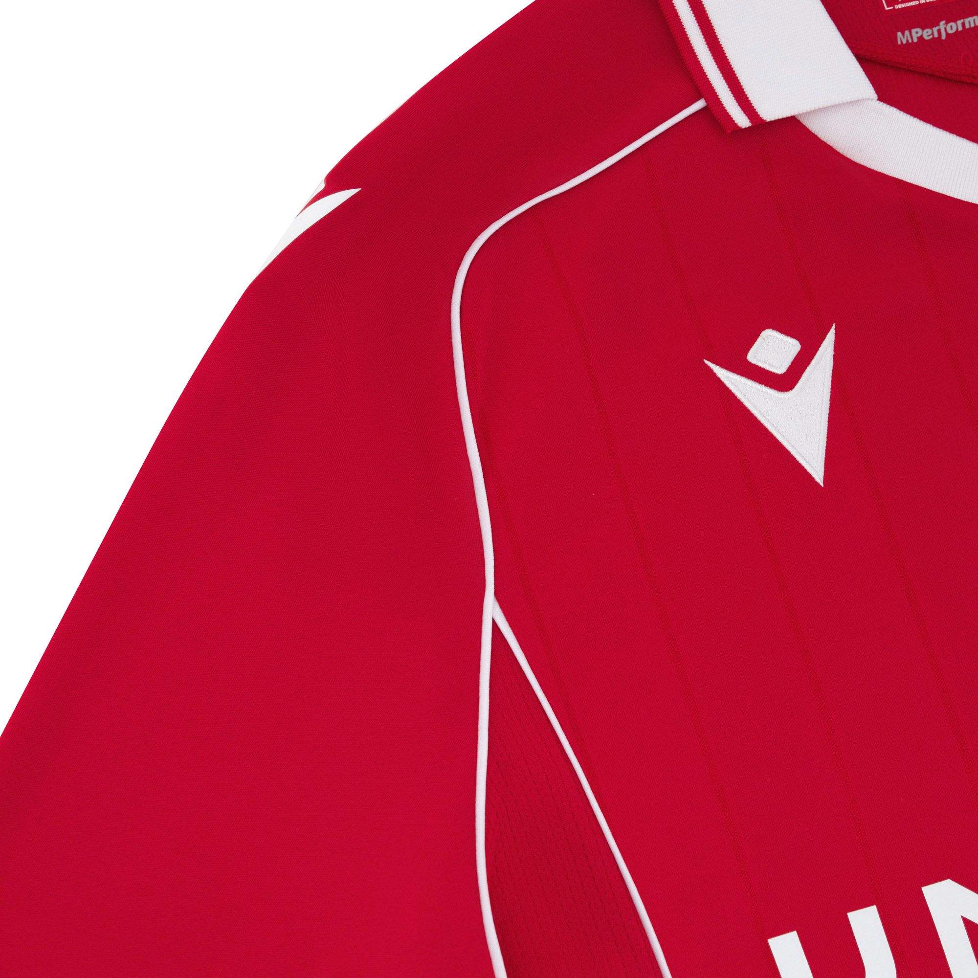 Macron Adult Wrexham 2025 Red Home Authentic Long Sleeve Jersey product image