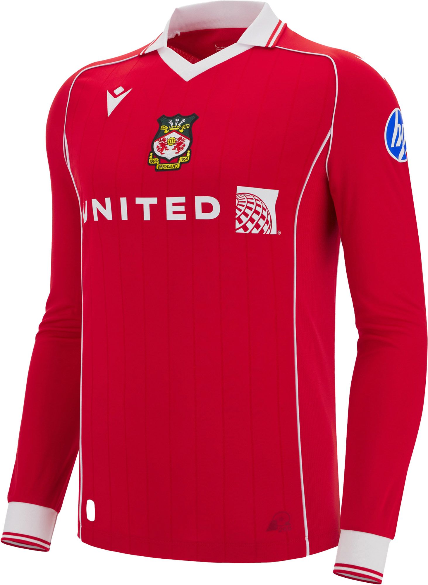 Macron Youth Wrexham 2025 Red Home Authentic Long Sleeve Jersey product image