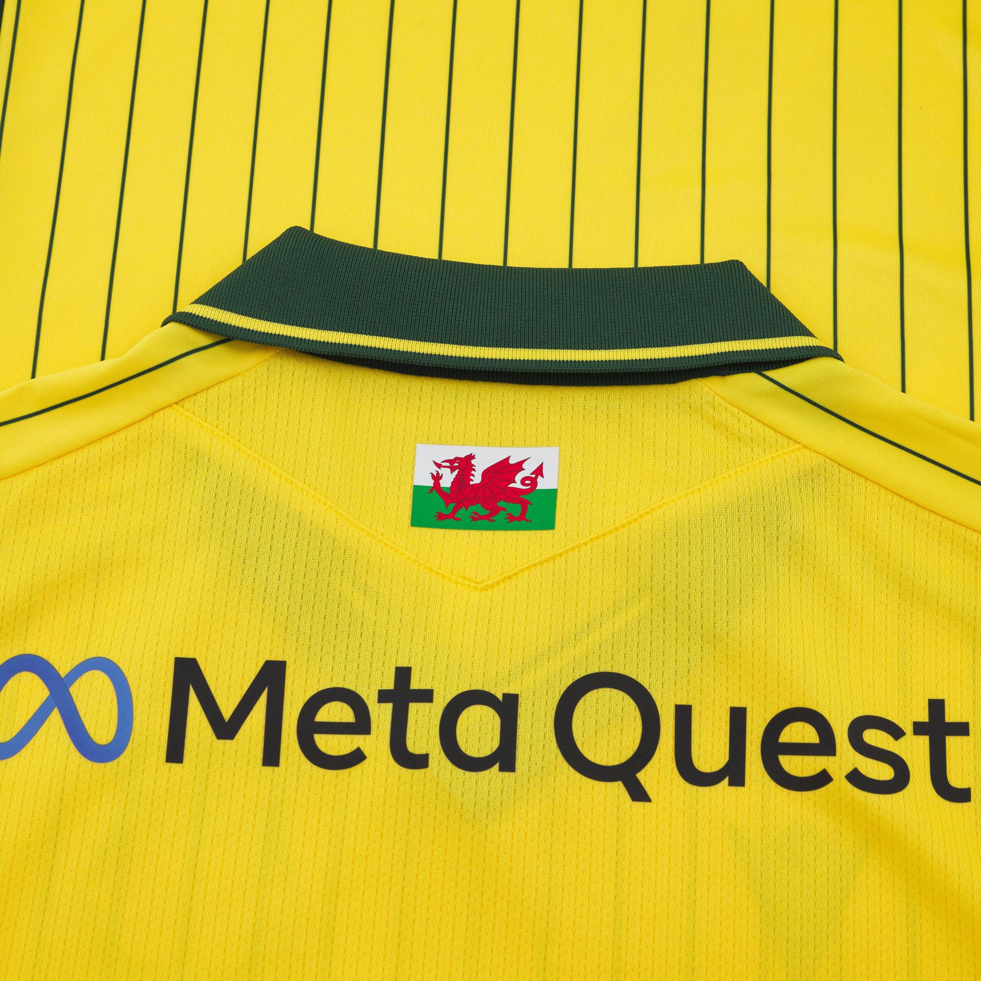 Macron Adult Wrexham 2025 Yellow Away Authentic Jersey product image