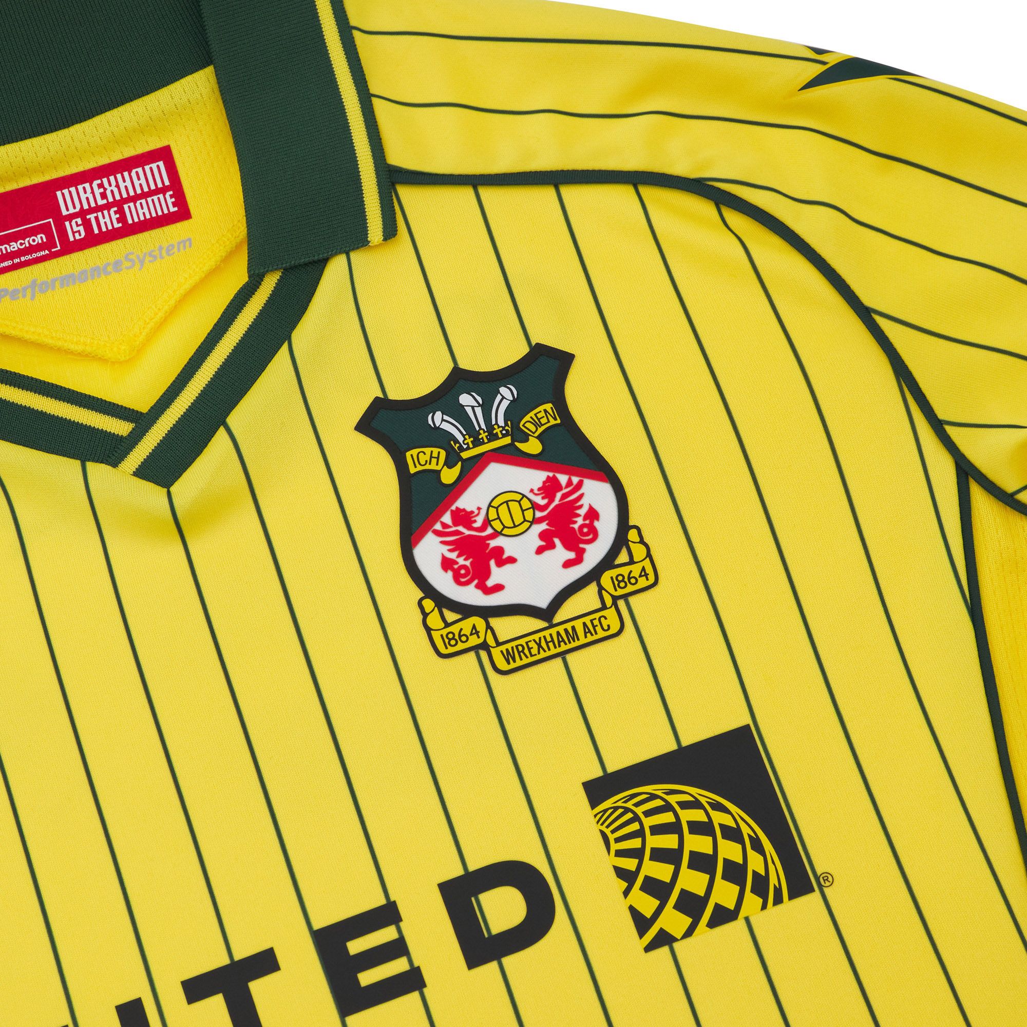 Macron Women's Wrexham 2025 Yellow Authentic Away Jersey product image