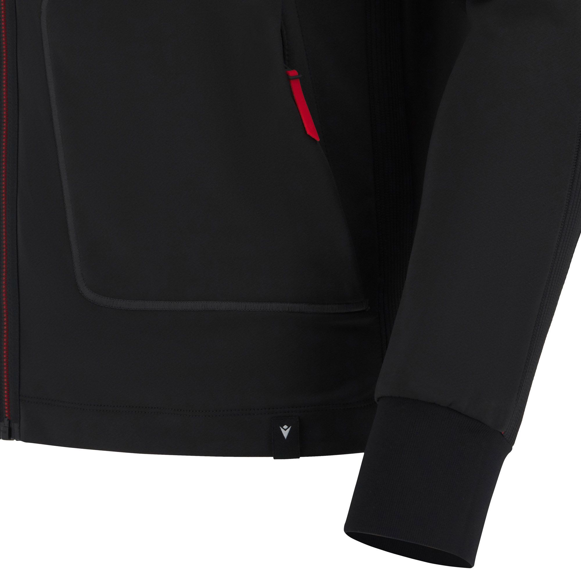 Macron Adult Wrexham 2025 Black Home Prematch Full-Zip Jacket product image