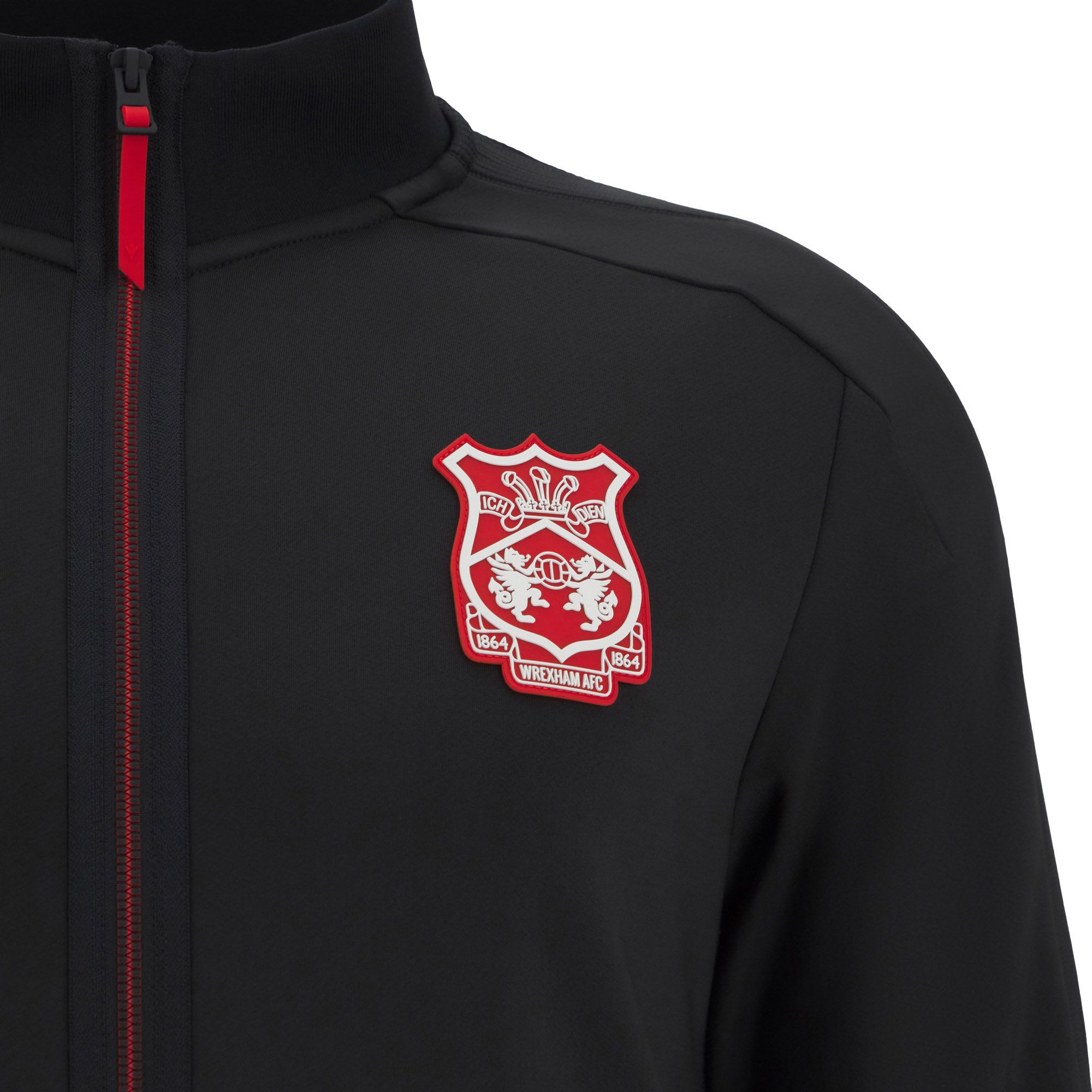 Macron Youth Wrexham 2025 Black Home Prematch Full-Zip Jacket product image