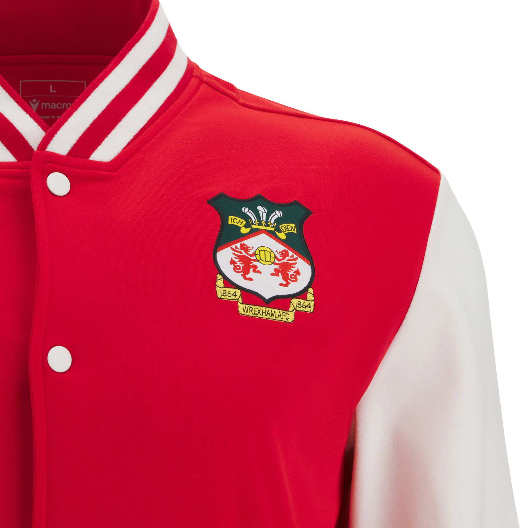 Macron Adult Wrexham 2025 Red Varsity Jacket product image