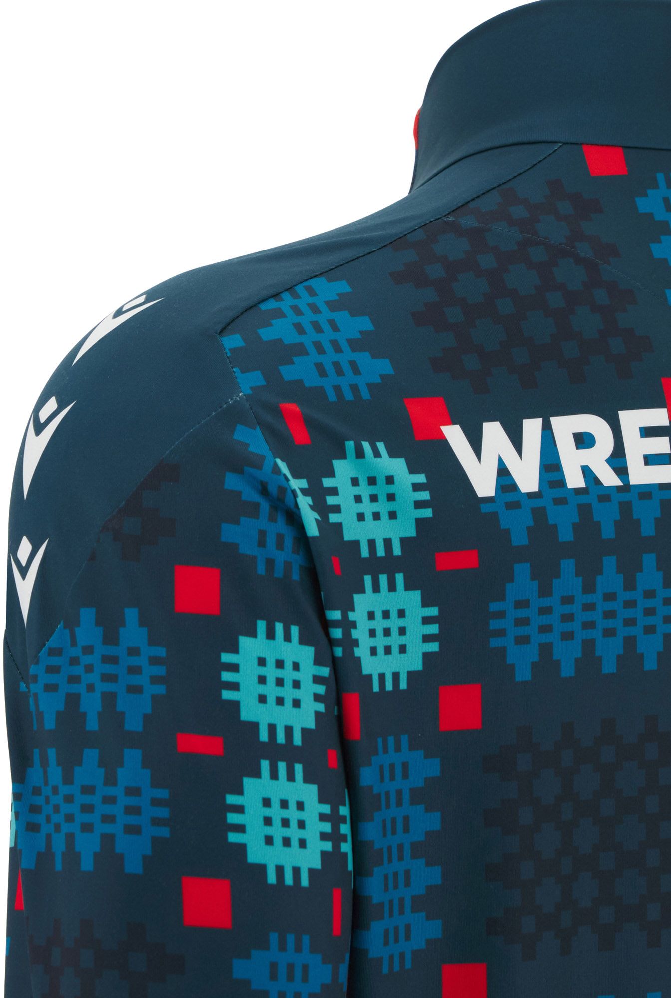 Macron Youth Wrexham 2025 Green Warmup Quarter-Zip Pullover product image