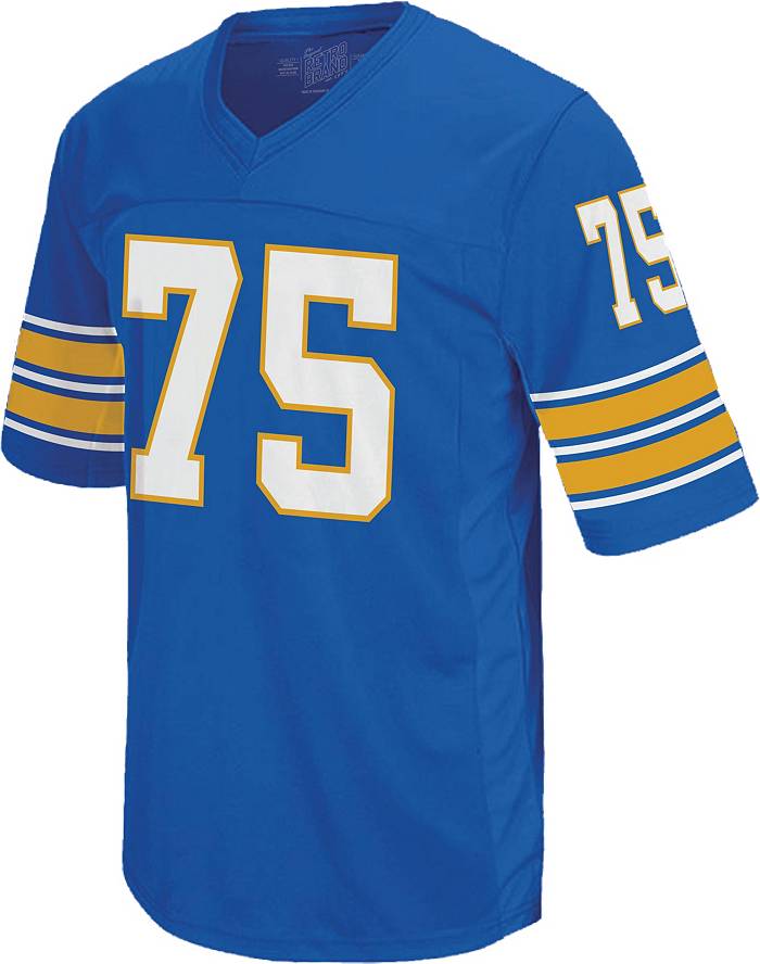 Retro Brand Men's Pittsburgh Panthers Jim Covert #75 Blue Replica