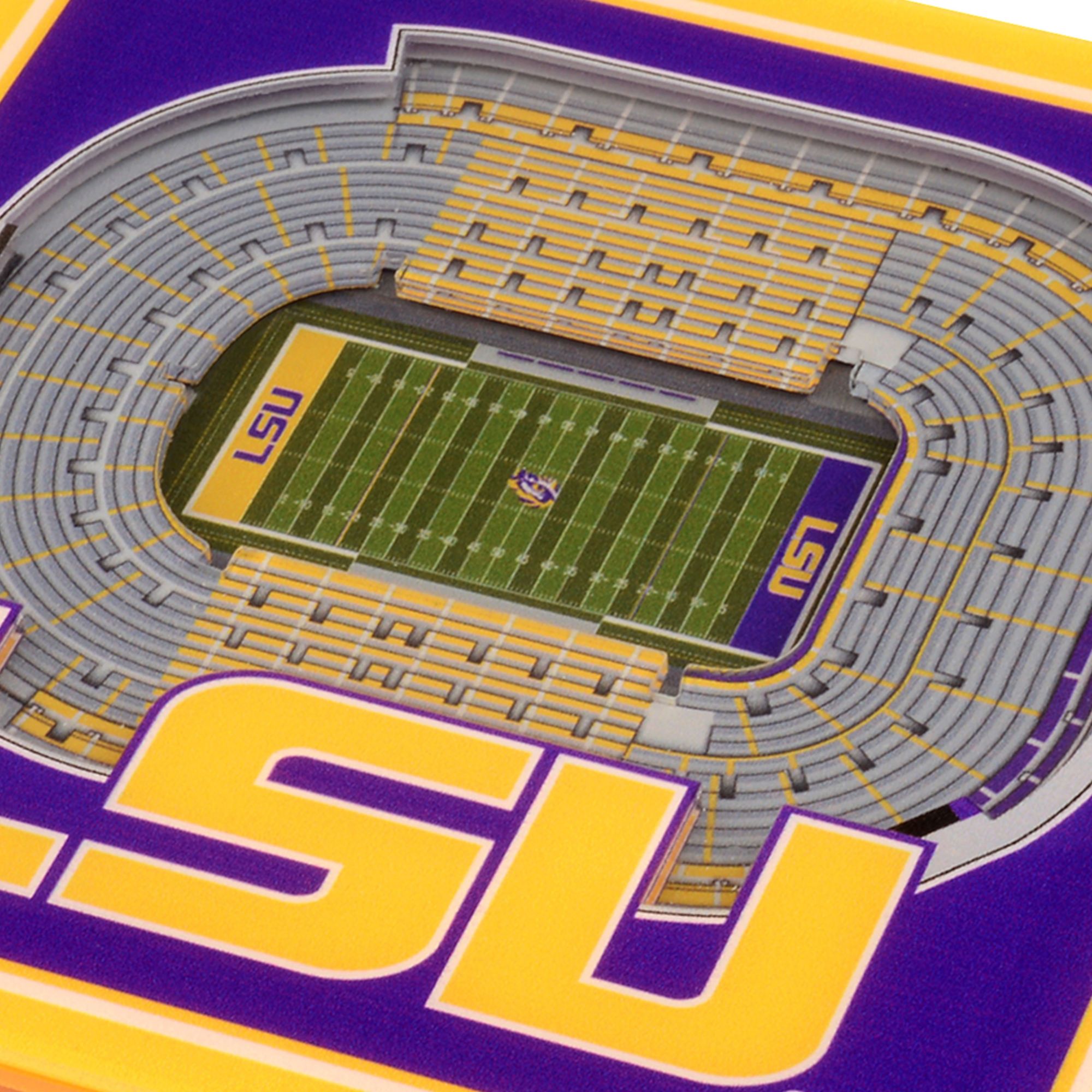 You the Fan LSU Tigers 3D Stadium Views Coaster Set