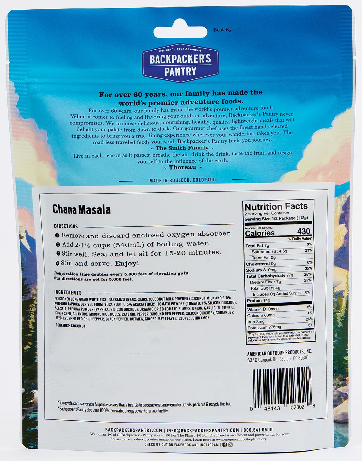 Backpackers Pantry Chana Masala product image