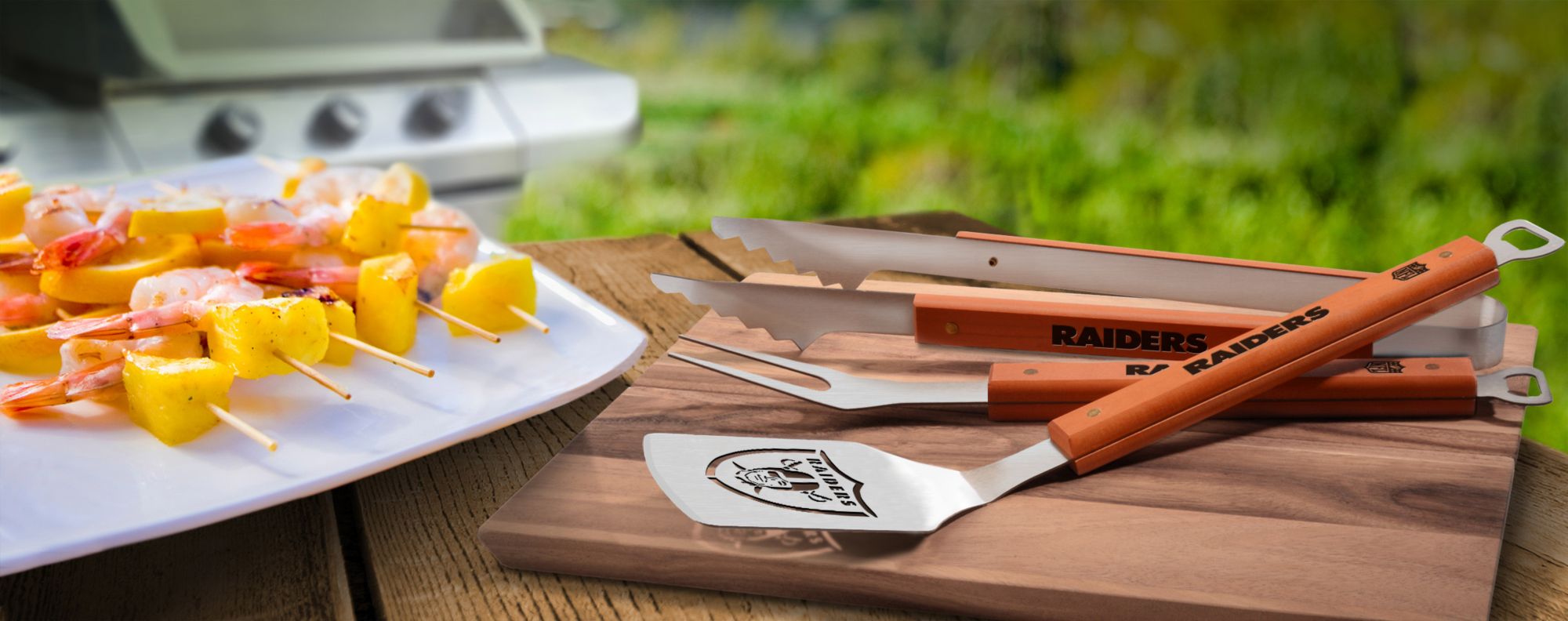 YouTheFan Las Vegas Raiders Classic Series 3-Piece BBQ Set product image