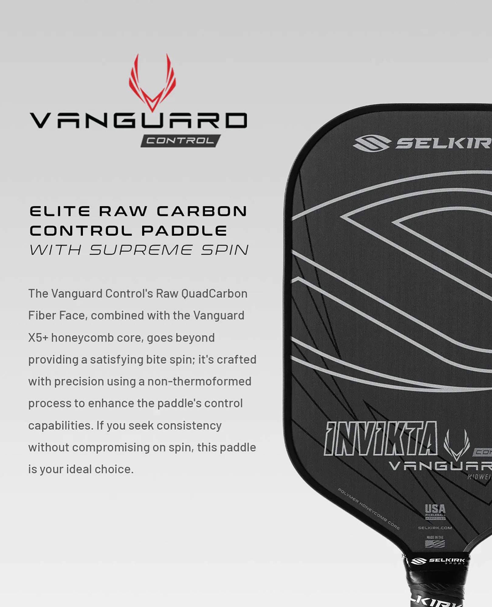 Selkirk VANGUARD Control- Epic Pickleball Paddle product image