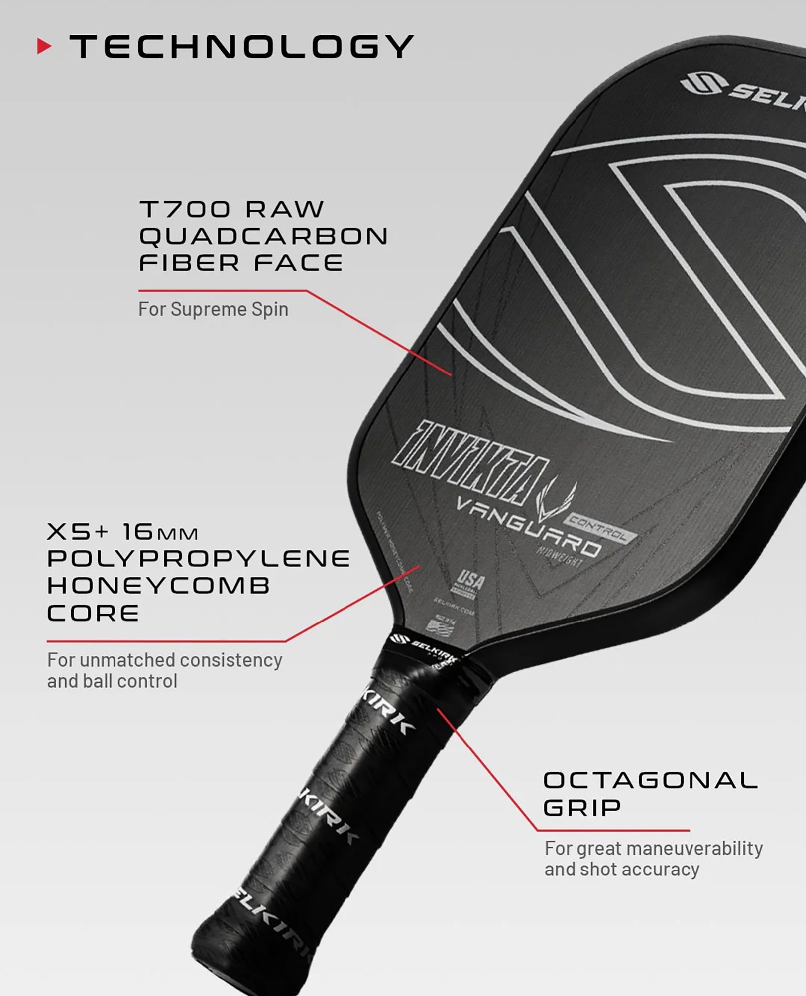 Selkirk VANGUARD Control- Epic Pickleball Paddle product image