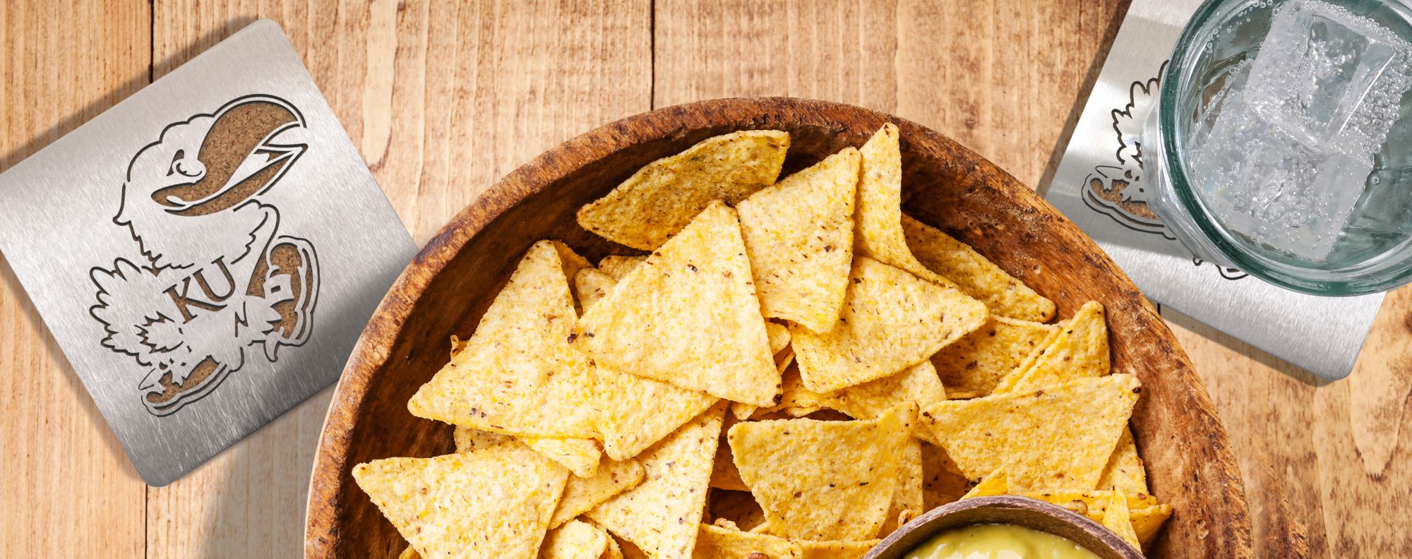 YouTheFan Kansas Jayhawks Coaster Set product image