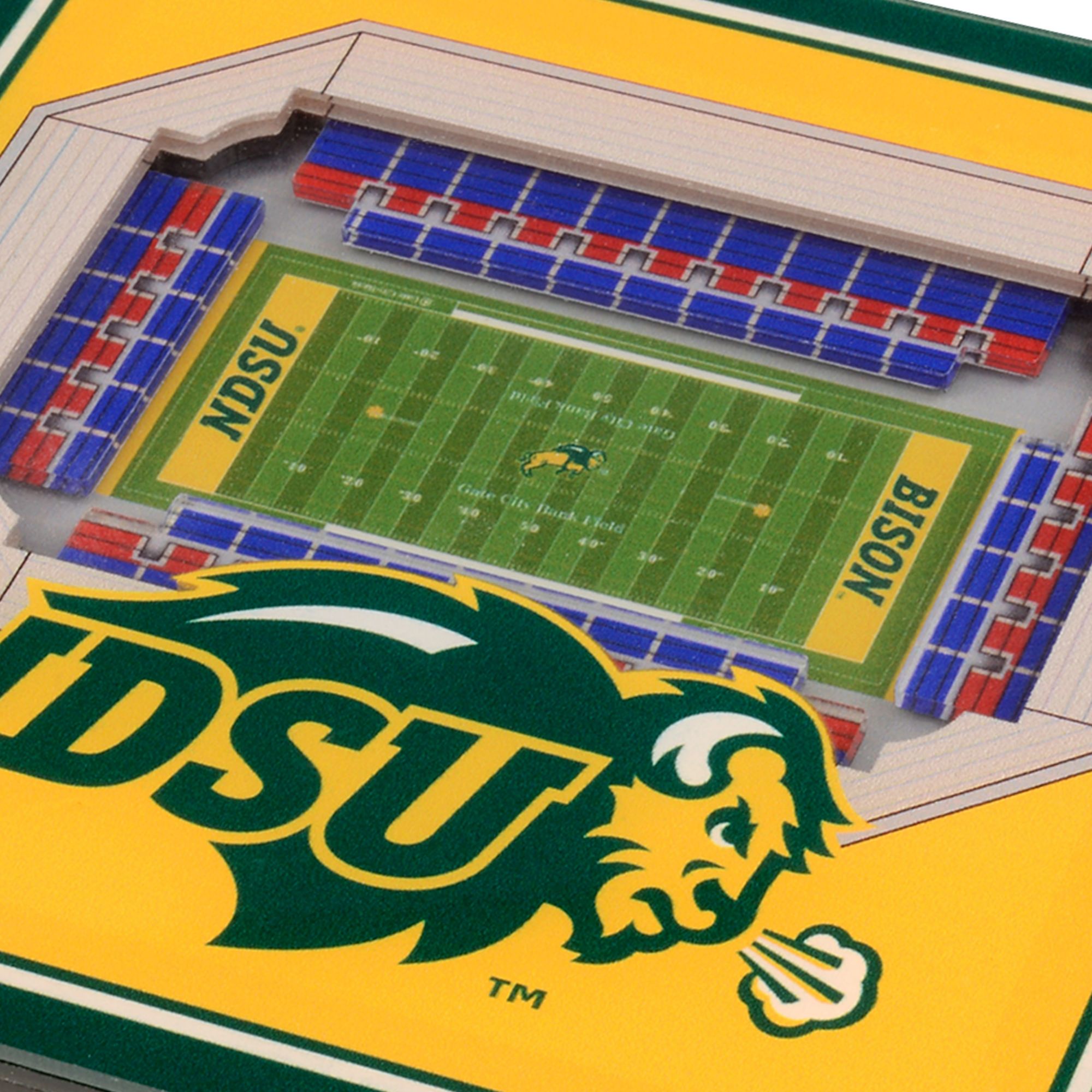 YouTheFan North Dakota State Bison Stadium View Coaster Set product image