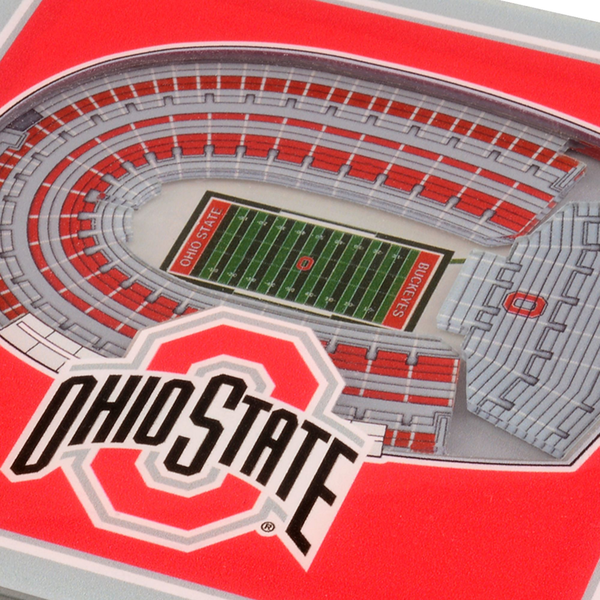 YouTheFan Ohio State Buckeyes 3D Stadium Views Coaster Set product image