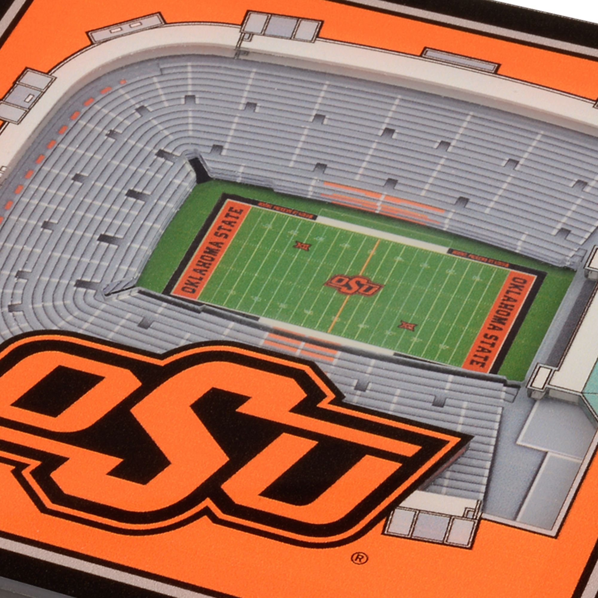 YouTheFan Oklahoma State Cowboys Stadium View Coaster Set product image