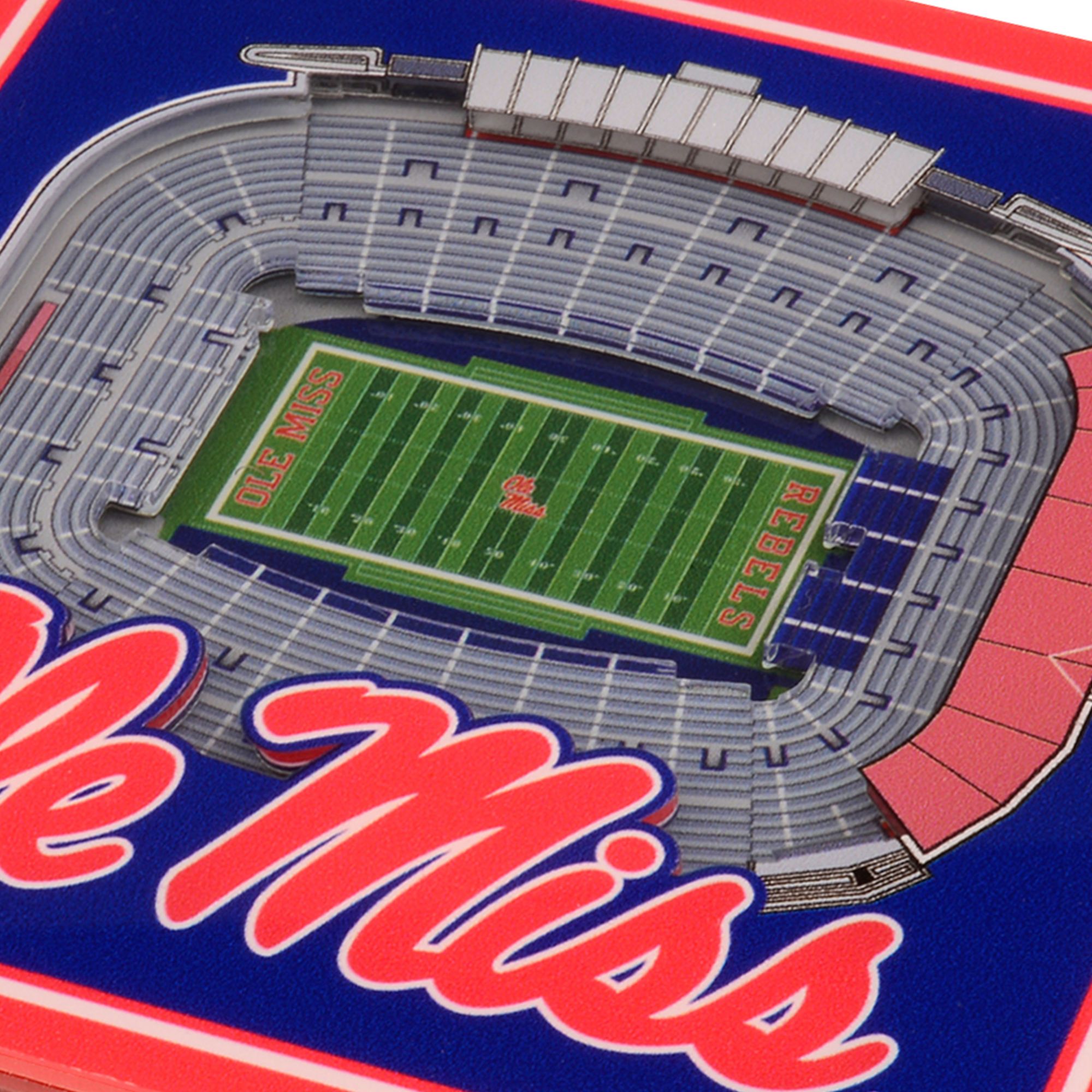 You the Fan Ole Miss Rebels Stadium View Coaster Set