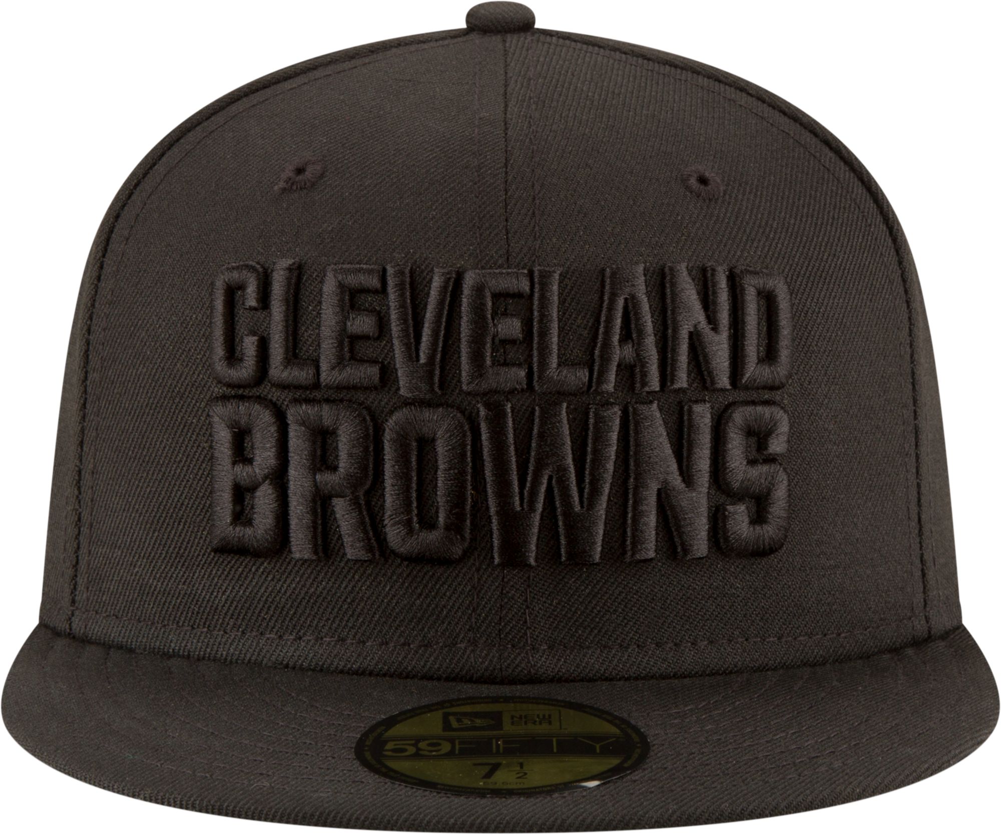 New Era Men's Cleveland Browns Black On Black 59Fifty Fitted Hat product image