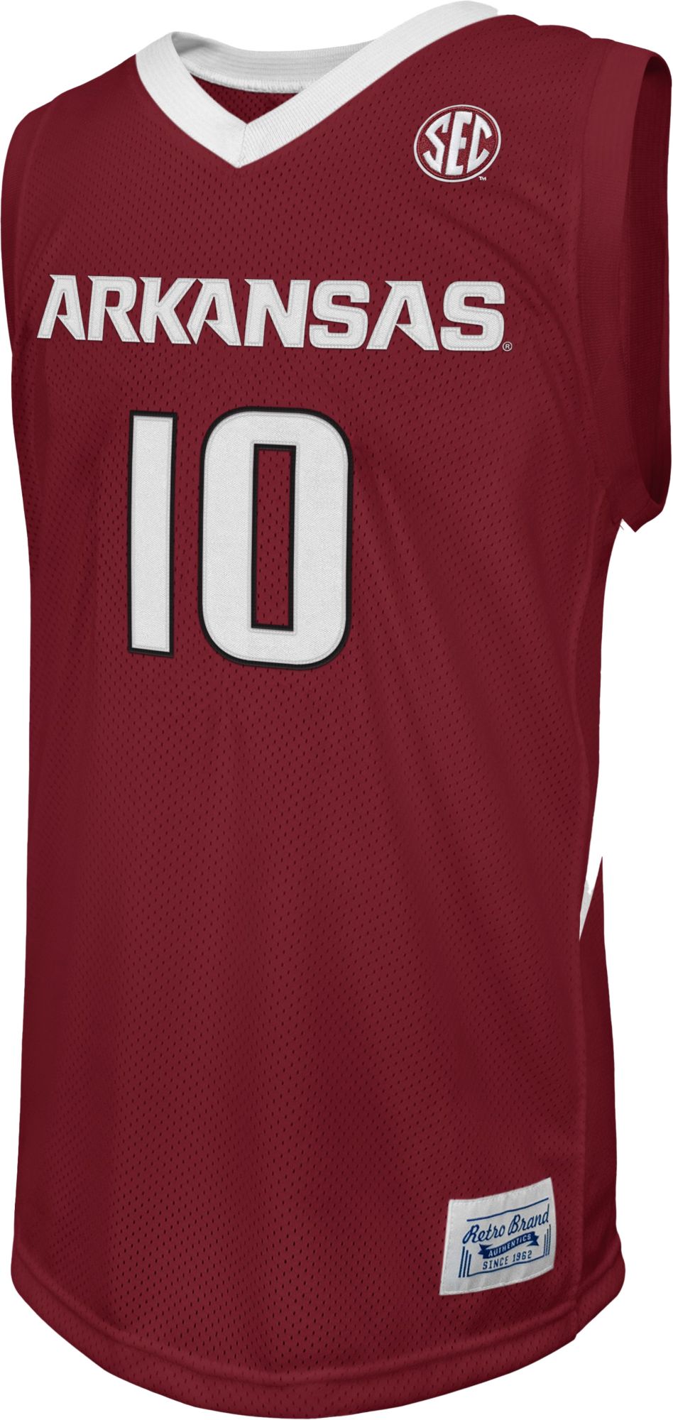 Retro Brand Men's Arkansas Razorbacks Bobby Portis Jr. #10 Cardinal Replica Basketball Jersey