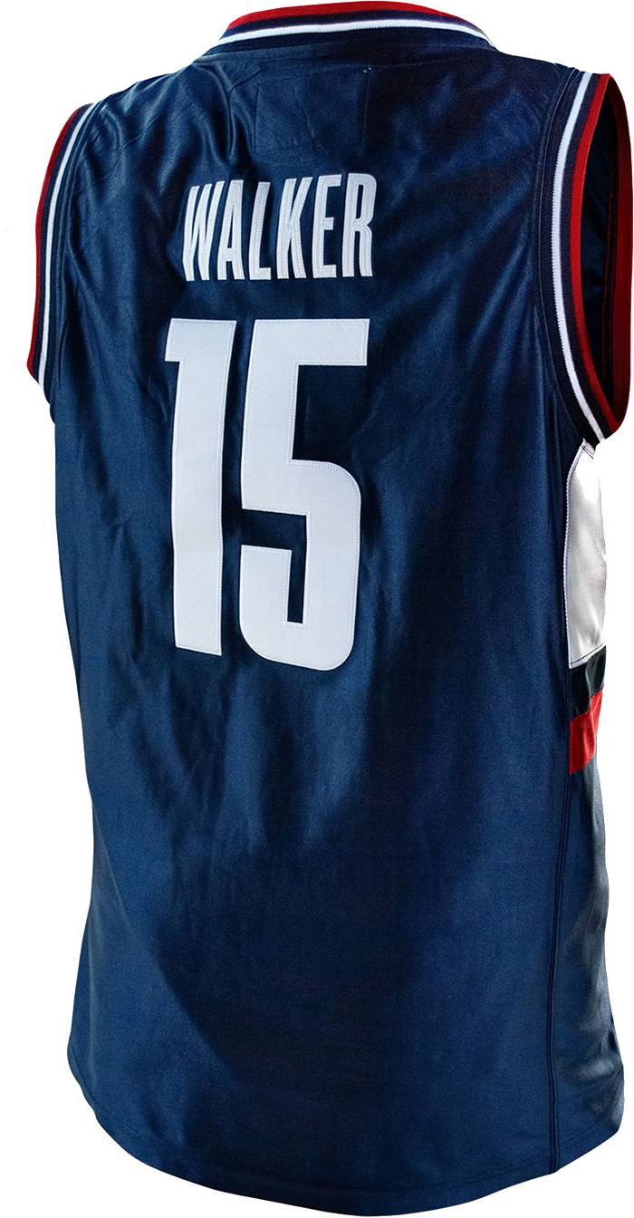 Retro Brand Men's UConn Huskies Kemba Walker #15 Blue Replica Basketball Jersey, Small