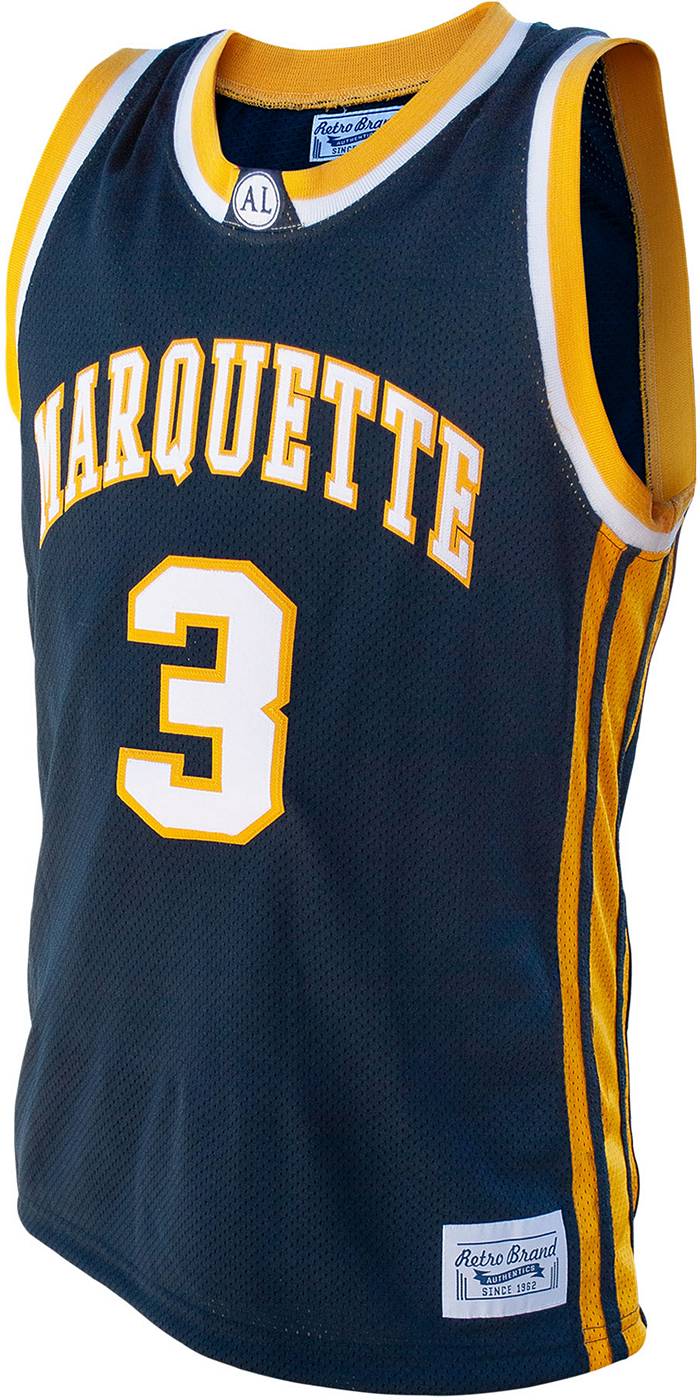 Mitchell & Ness Dwyane Wade Blue/Gold Marquette Golden Eagles Sublimated Player Tank Top
