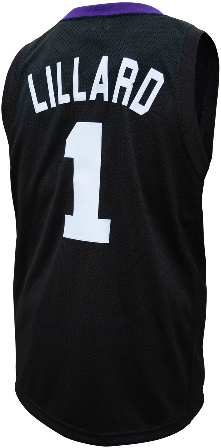 Original Retro Brand Men's Weber State Wildcats Damian Lillard #1 Black Replica Basketball Jersey product image