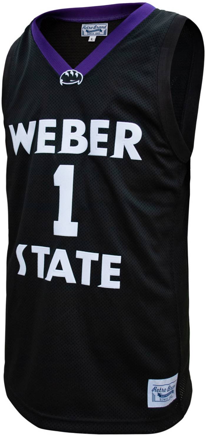 Retro Brand Men's Original Retro Brand Damian Lillard Black Weber State  Wildcats Alumni Commemorative Classic Basketball Jersey