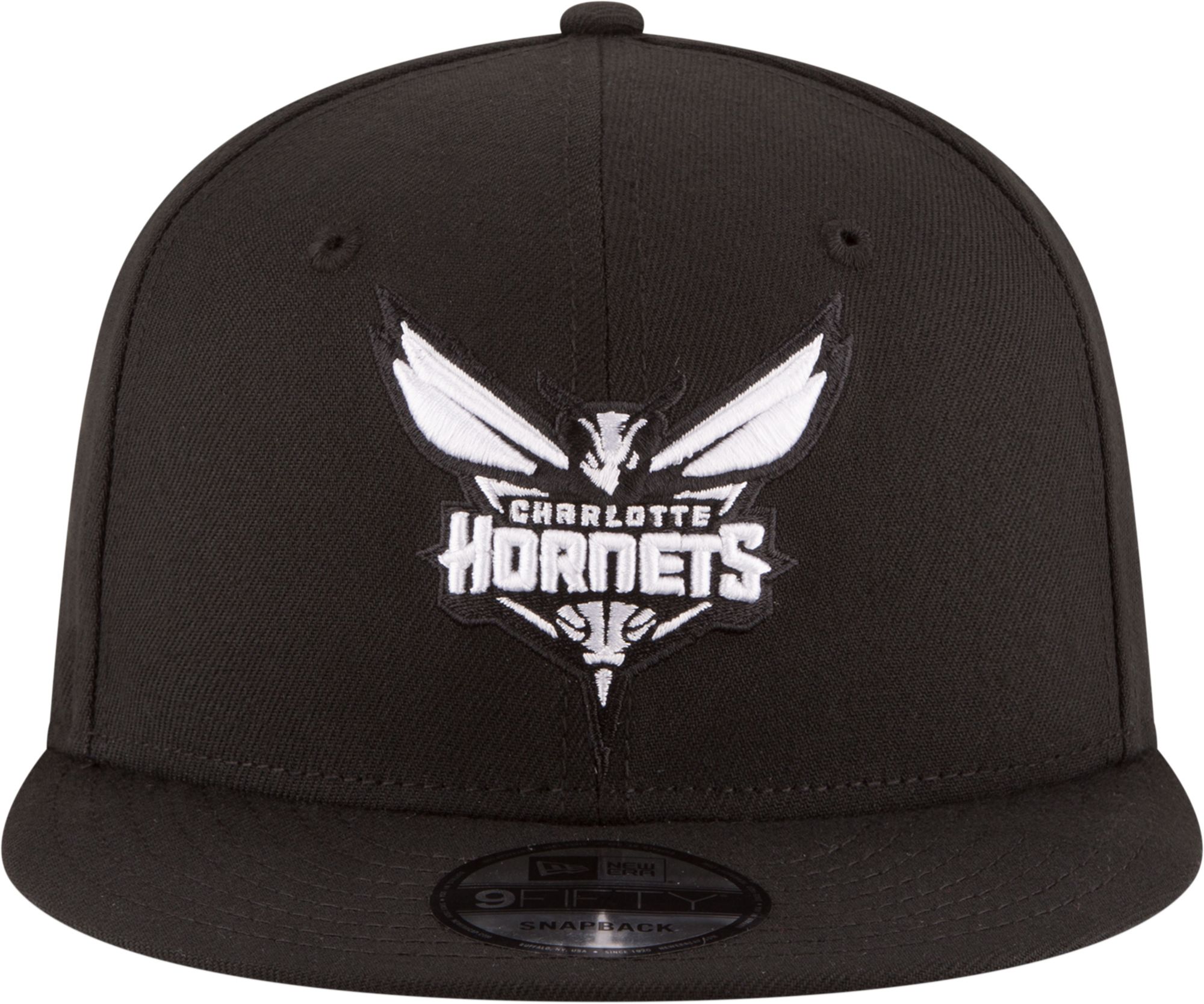 New Era Charlotte Hornets Black & White 9Fifty Adjustable Snapback Hat