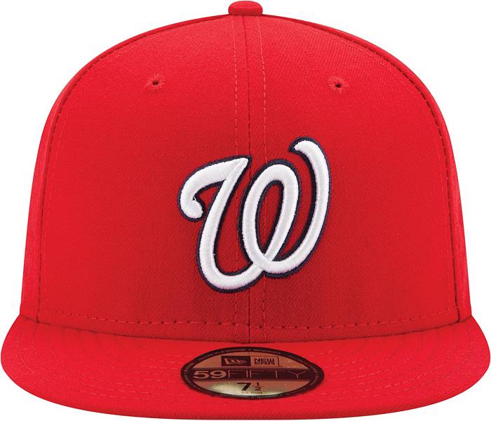New Era Men's Washington Nationals 59Fifty Game Red Authentic Hat