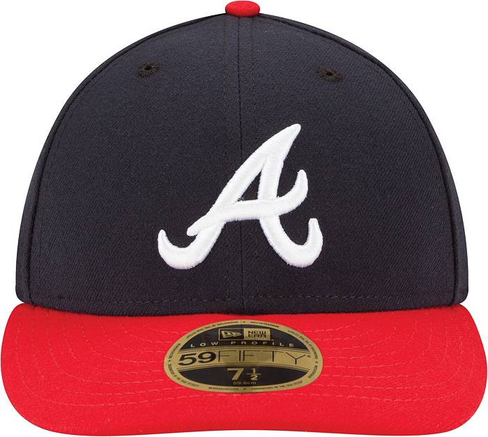 New Era Men's Atlanta Braves 59Fifty Home Navy Low Crown Authentic Hat
