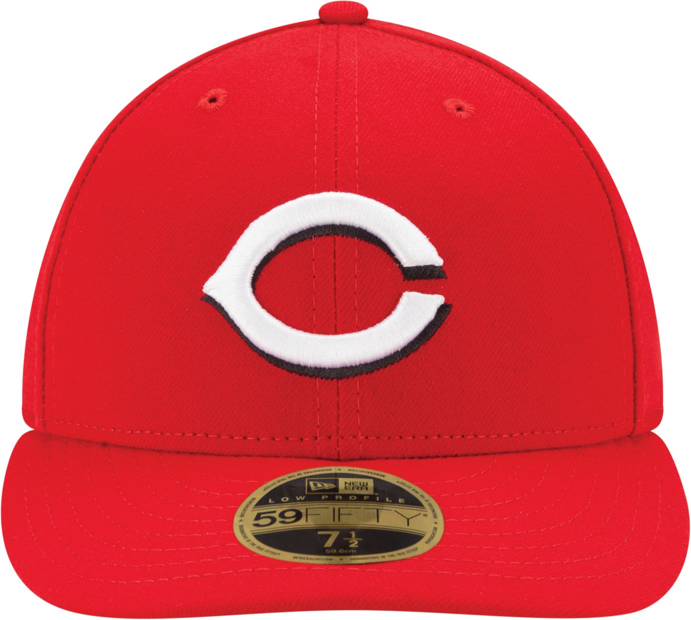 New Era Men s Cincinnati Reds 59Fifty Home Red Low Crown Authentic Hat Dick s Sporting Goods