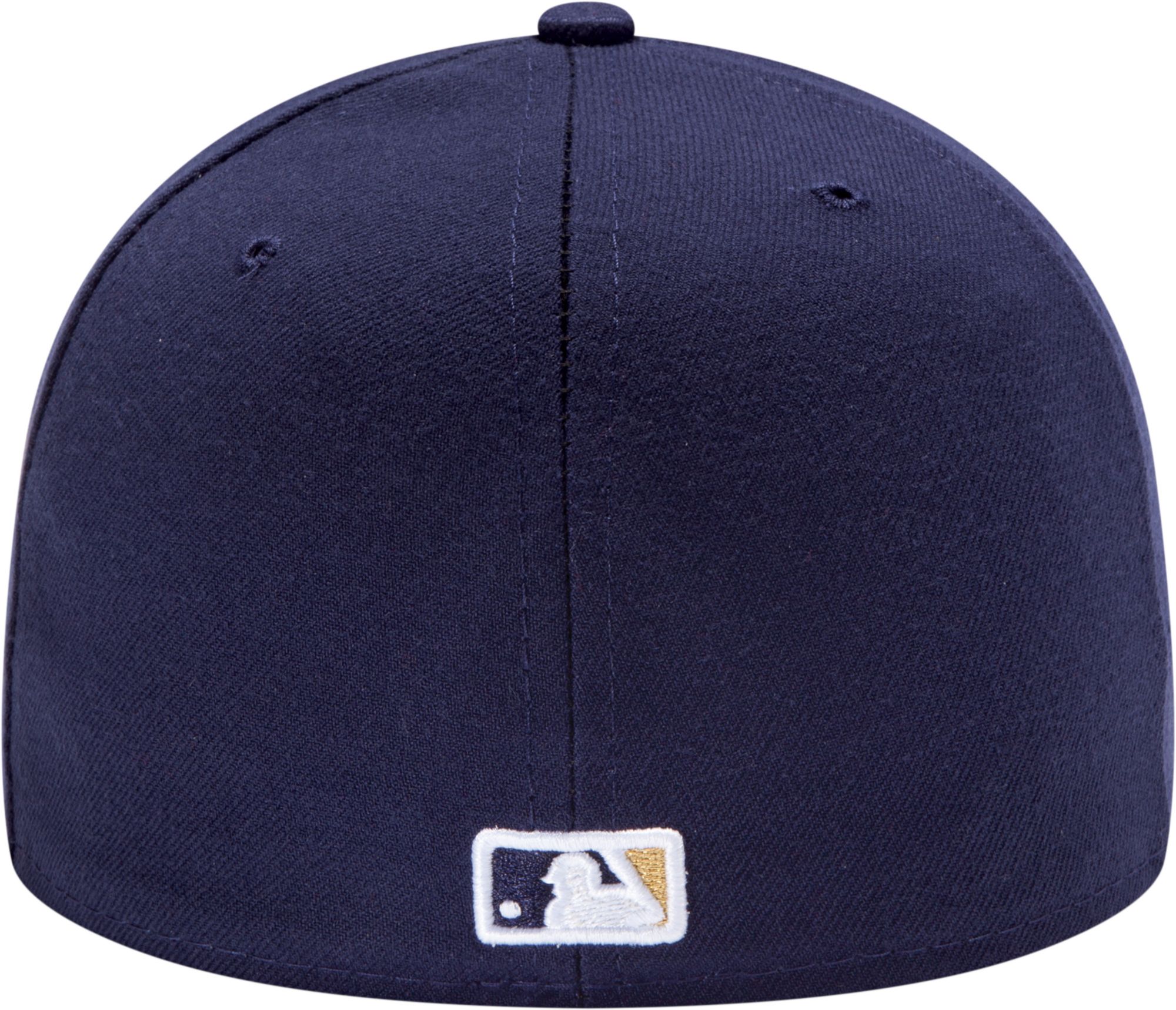 New Era Adult Milwaukee Brewers 59Fifty Game Navy Low Crown Authentic Hat product image