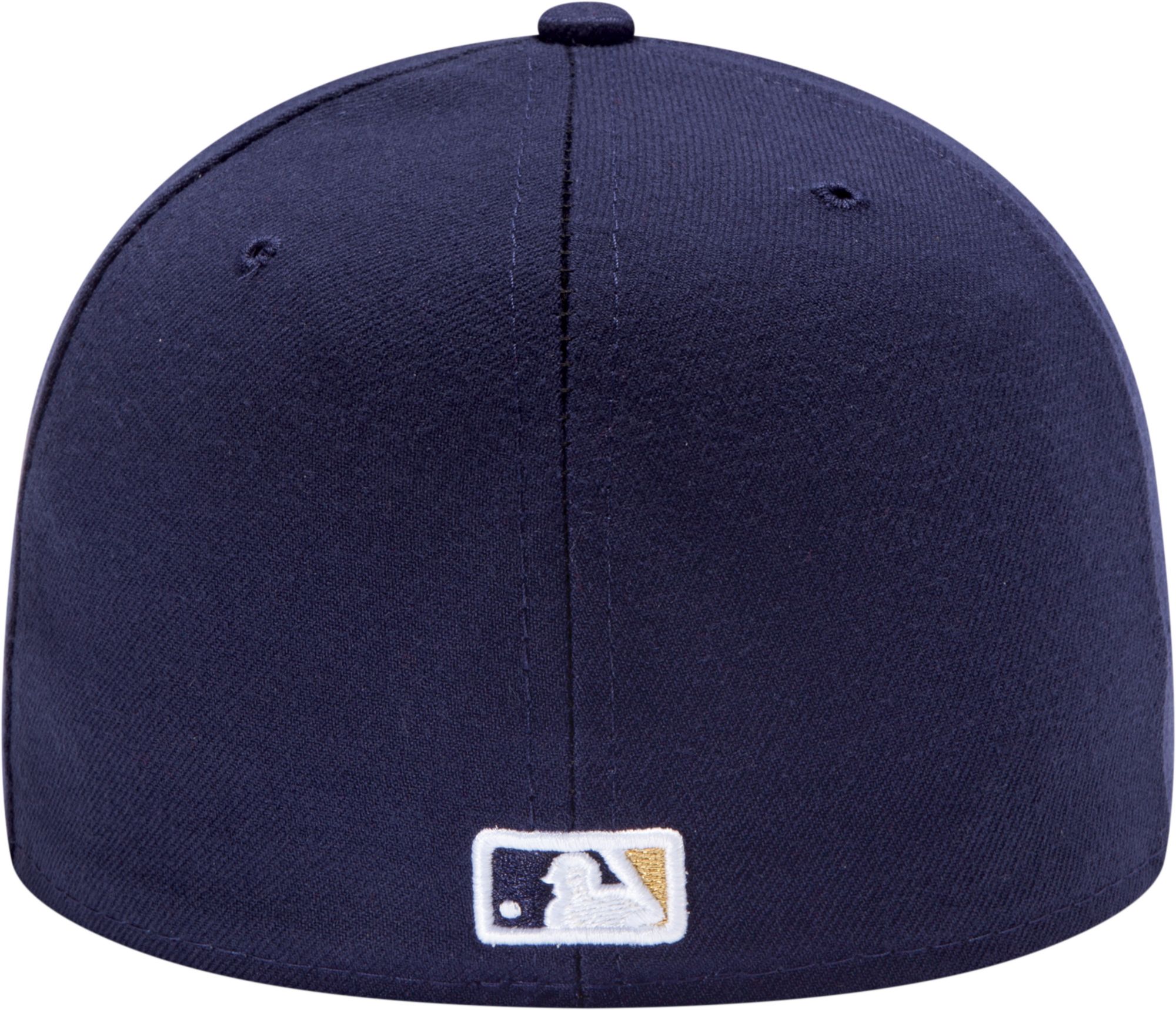 New Era Men's Milwaukee Brewers 59Fifty Game Navy Low Crown Authentic Hat