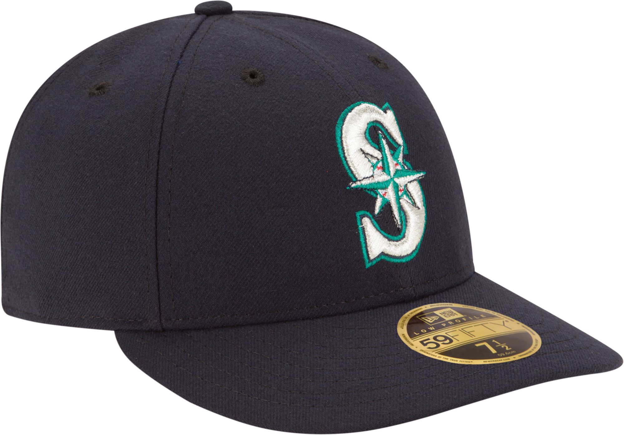 New Era Adult Seattle Mariners 59Fifty Game Navy Low Crown Authentic Hat product image