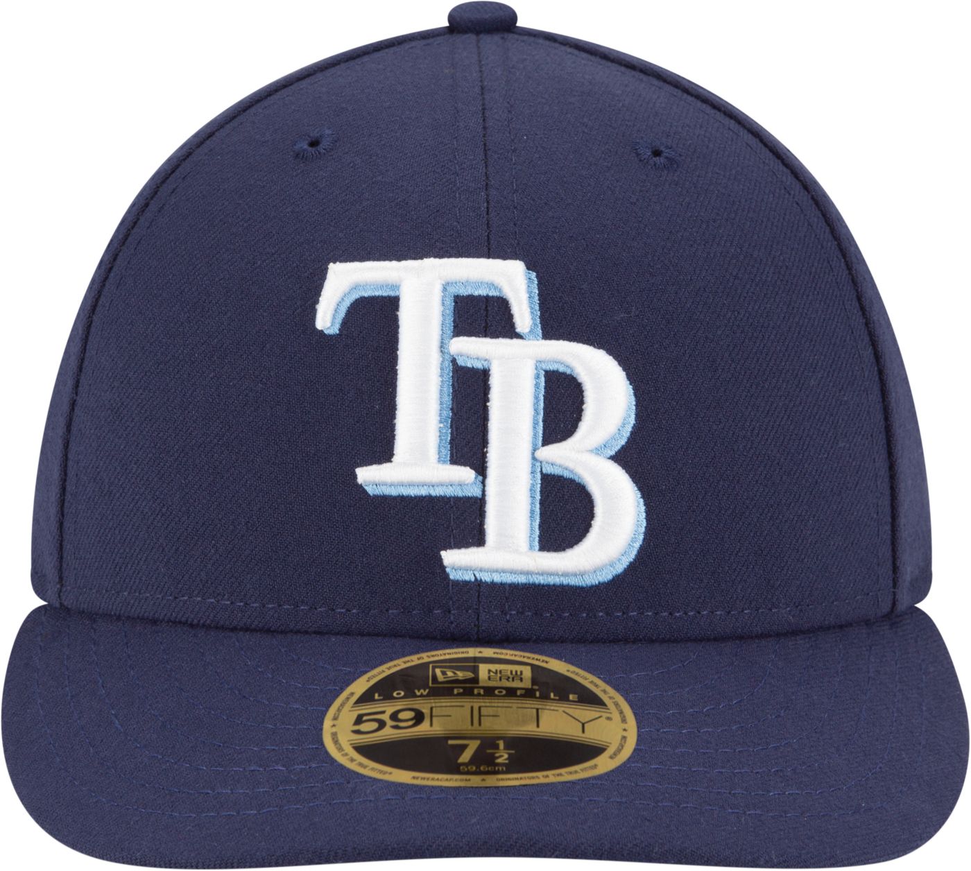 New Era Men s Tampa Bay Rays 59Fifty Game Navy Low Crown Authentic Hat Dick s Sporting Goods