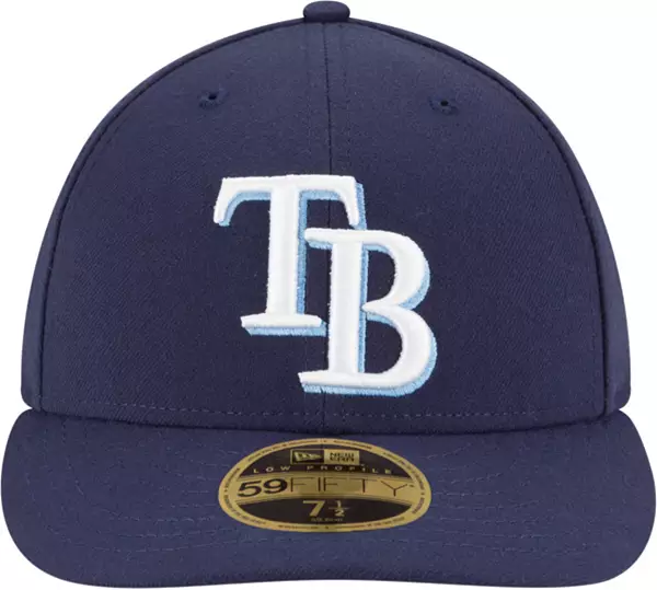 New Era Men's Tampa Bay Rays 59Fifty Game Navy Low Crown Authentic Hat