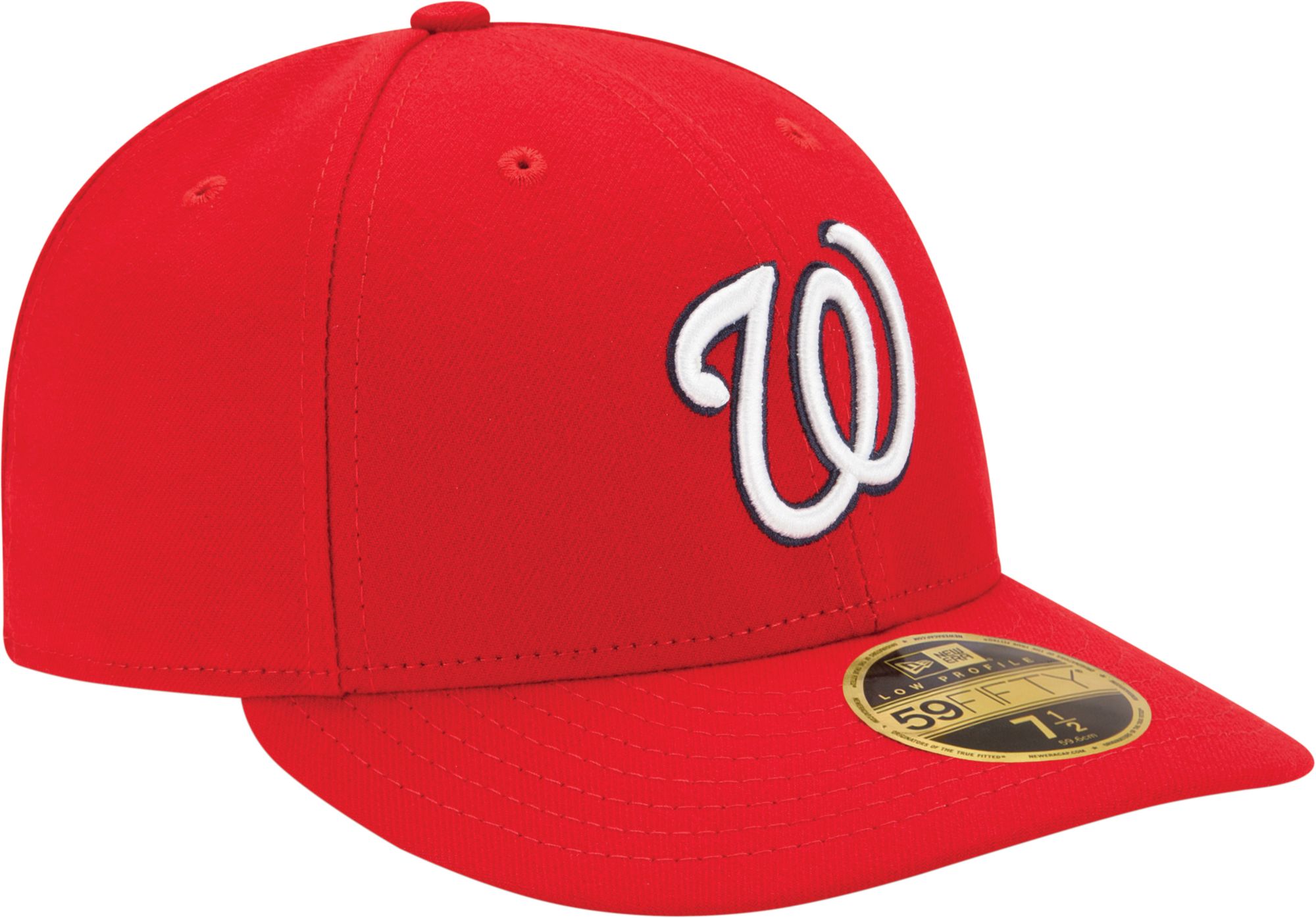 New Era Adult Washington Nationals 59Fifty Game Red Low Crown Authentic Hat product image