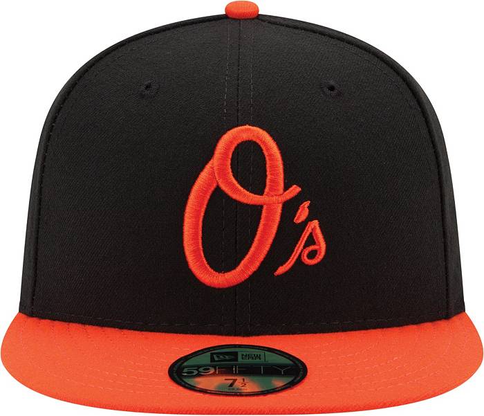 Baltimore Orioles New Era Custom 59FIFTY Black UV Logos Patch Fitted Hat, 7 3/8 / Black