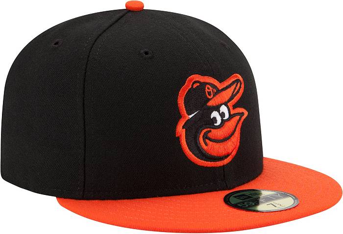 Baltimore Orioles New Era Road Authentic Collection On-Field 59FIFTY Fitted  Hat - Black/Orange