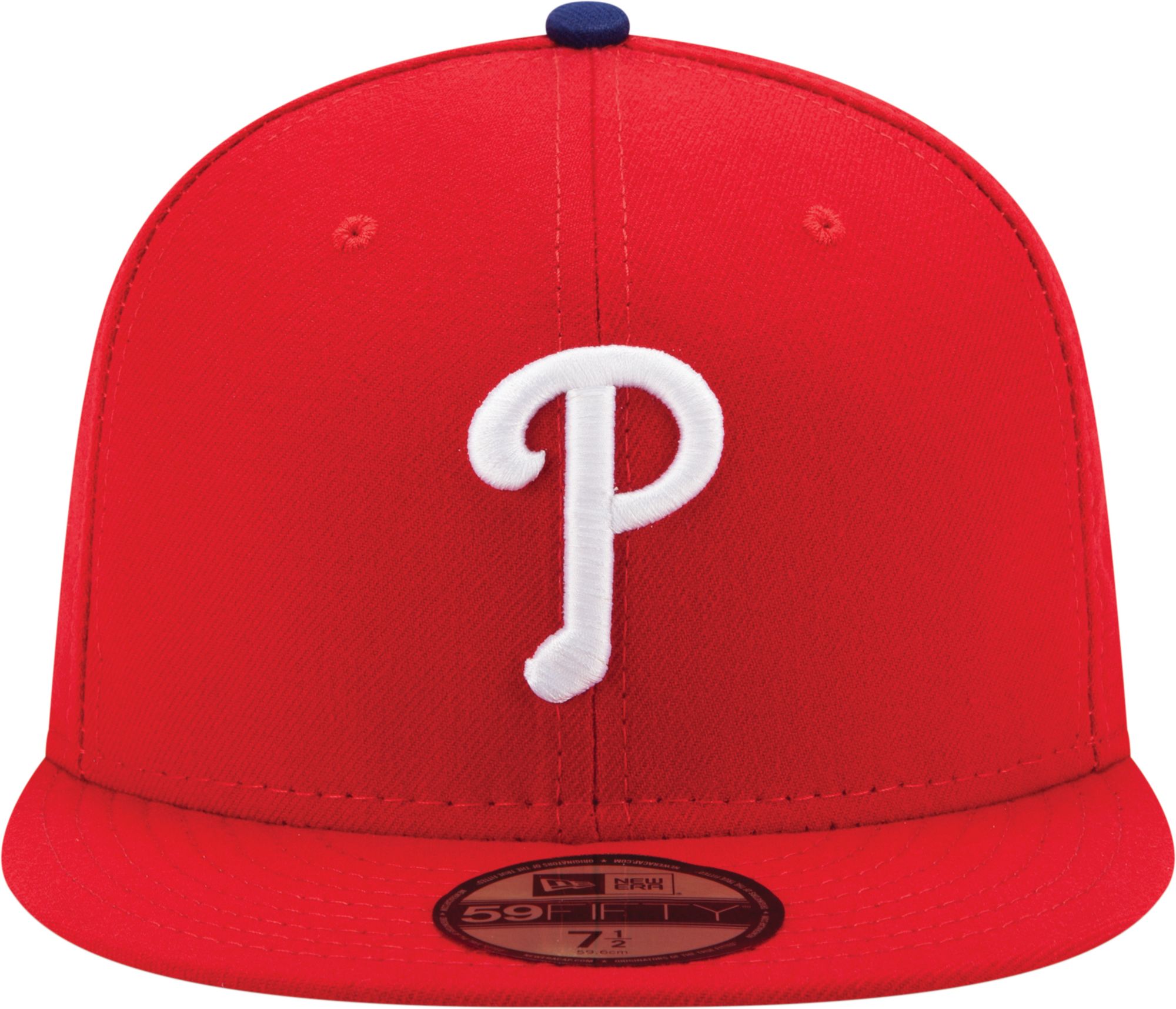 New Era Men's Philadelphia Phillies 59Fifty Game Red Authentic Hat