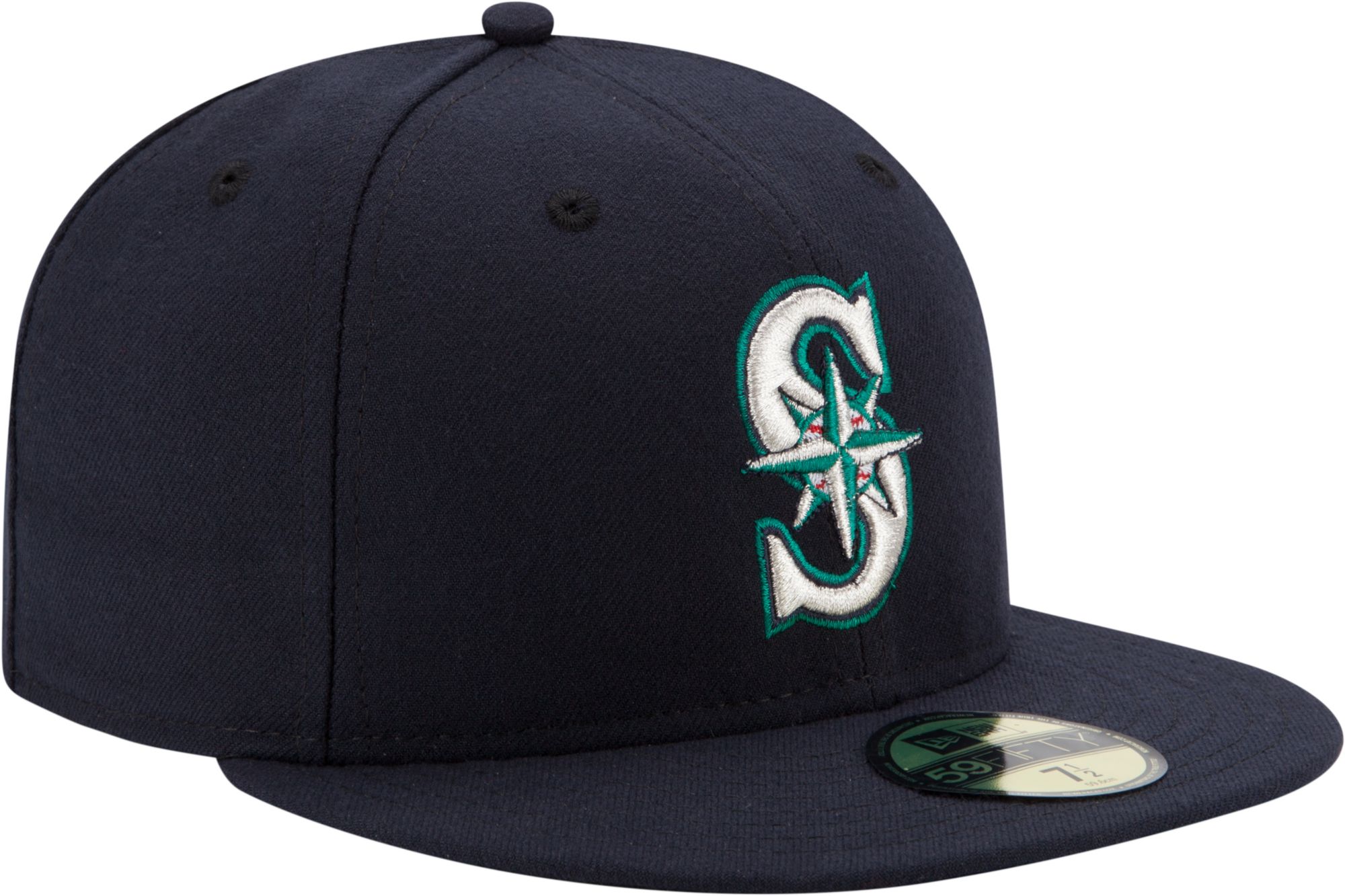 New Era Men's Seattle Mariners 59Fifty Game Navy Authentic Hat