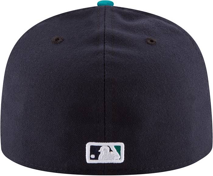 Vintage New Era Seattle Mariners Snapback Hat 100% Wool Made in USA Navy