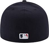 New Era Atlanta Braves Authentic Collection Road 59FIFTY Fitted Hat, Navy, Size: 7 1/8, Polyester