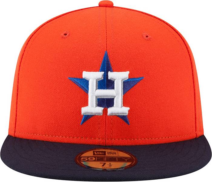 Men's Houston Astros New Era Navy/Orange Road Authentic Collection