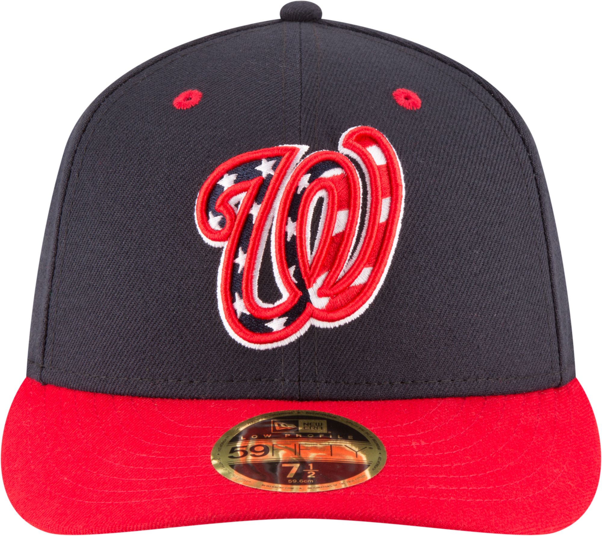 New Era Men's Washington Nationals 59Fifty Alternate Red Low Crown Fitted Hat