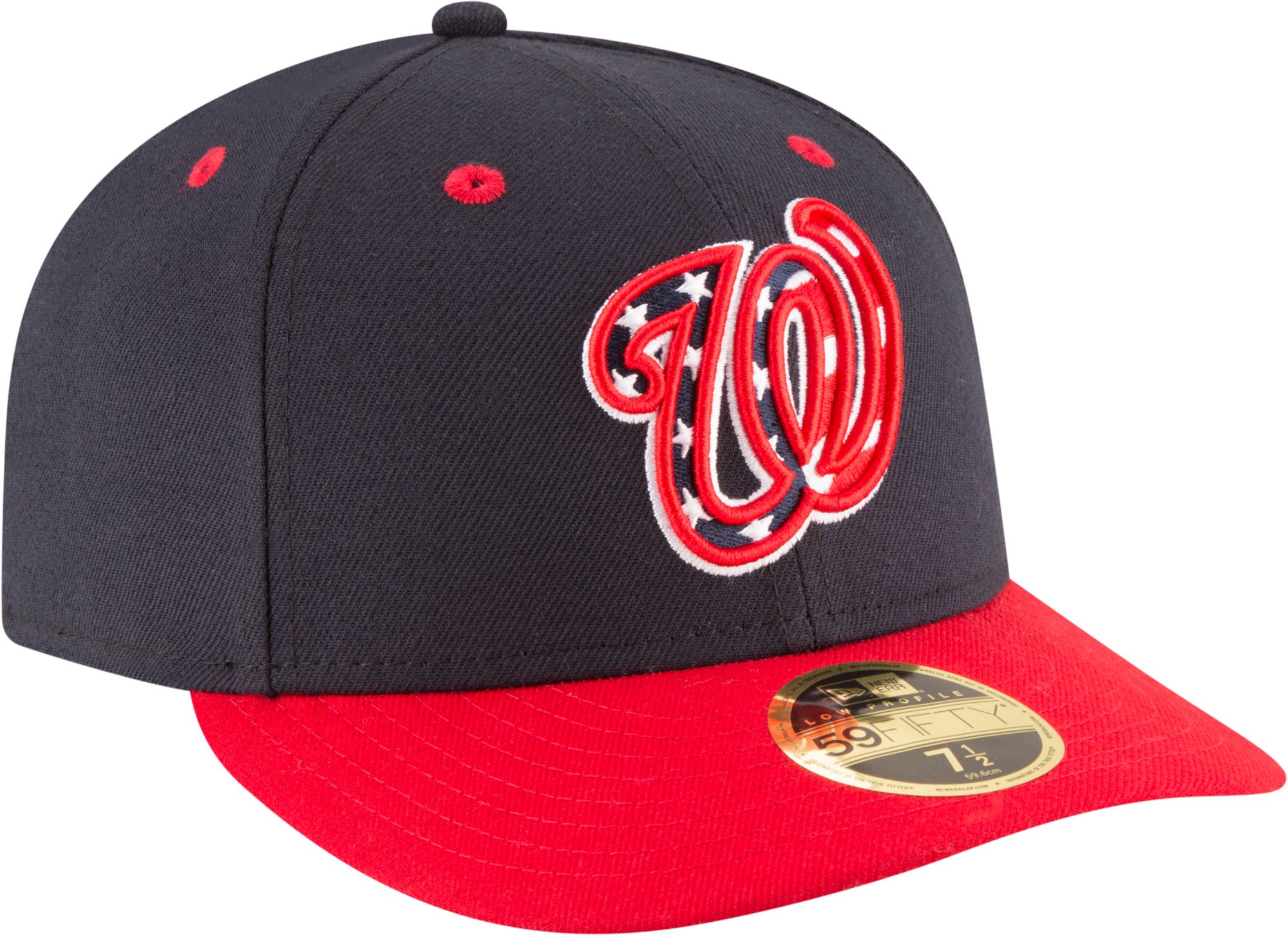 New Era Men's Washington Nationals 59Fifty Alternate Red Low Crown Fitted Hat