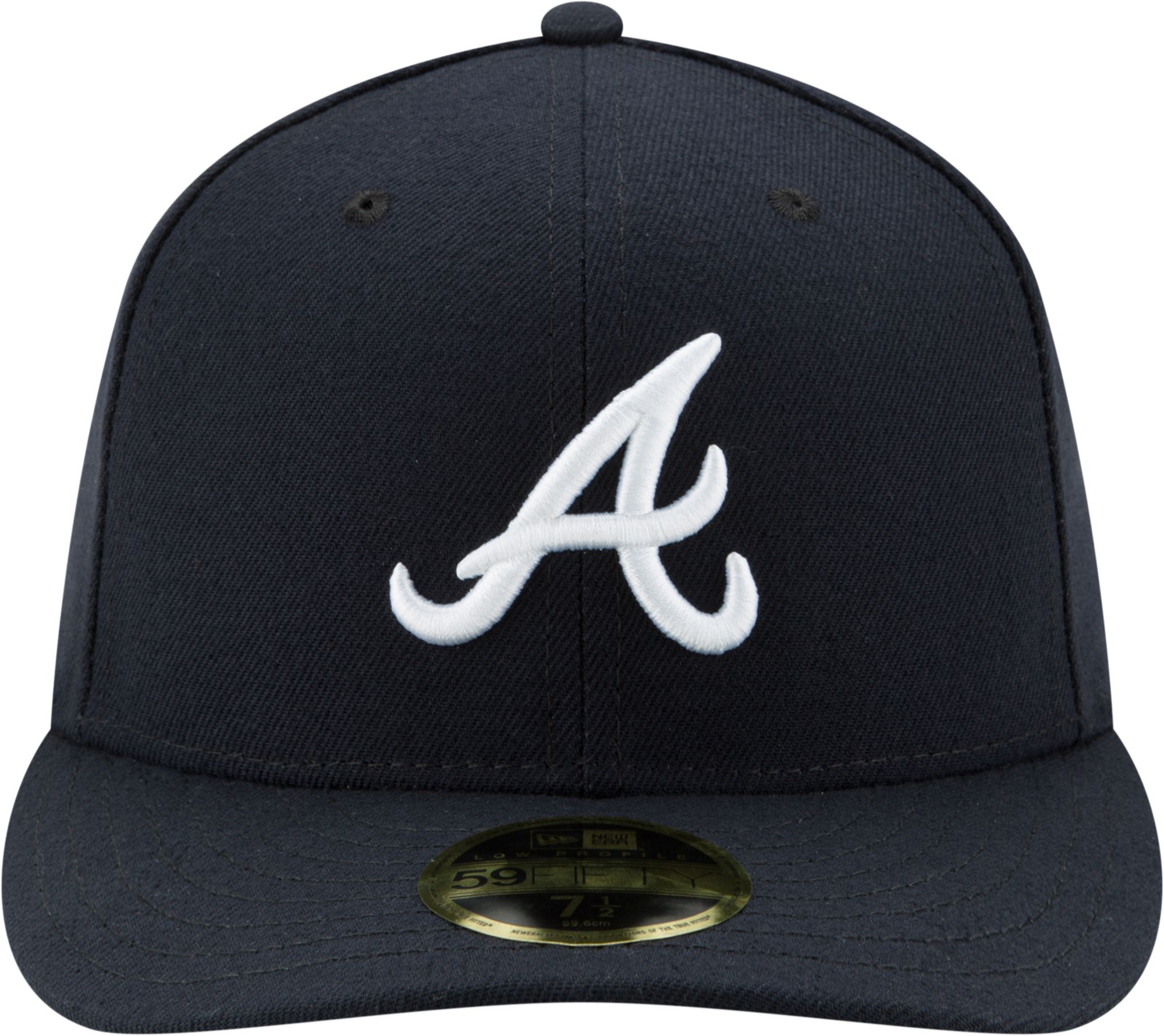 New Era Men's Atlanta Braves 59Fifty Road Navy Low Crown Fitted Hat product image